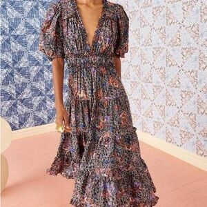 Ulla Johnson Floral Virginia Midi Dress